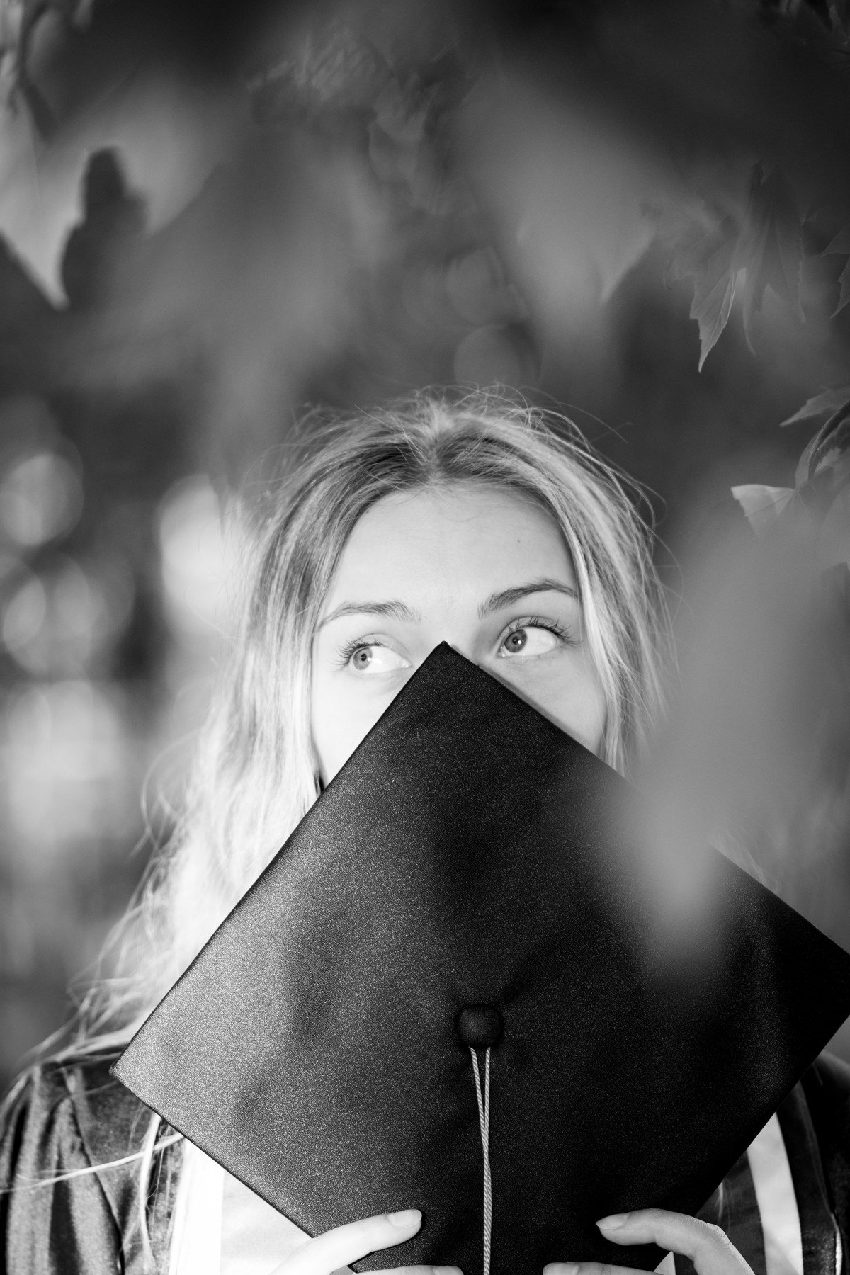 Graduation portrait outdoors